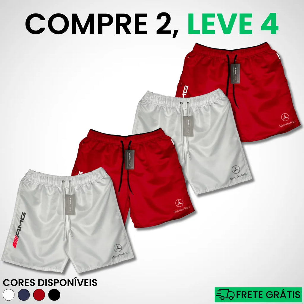 Kit 4 Shorts Mercedes Premium Fit (COMPRE 2 LEVE 4)