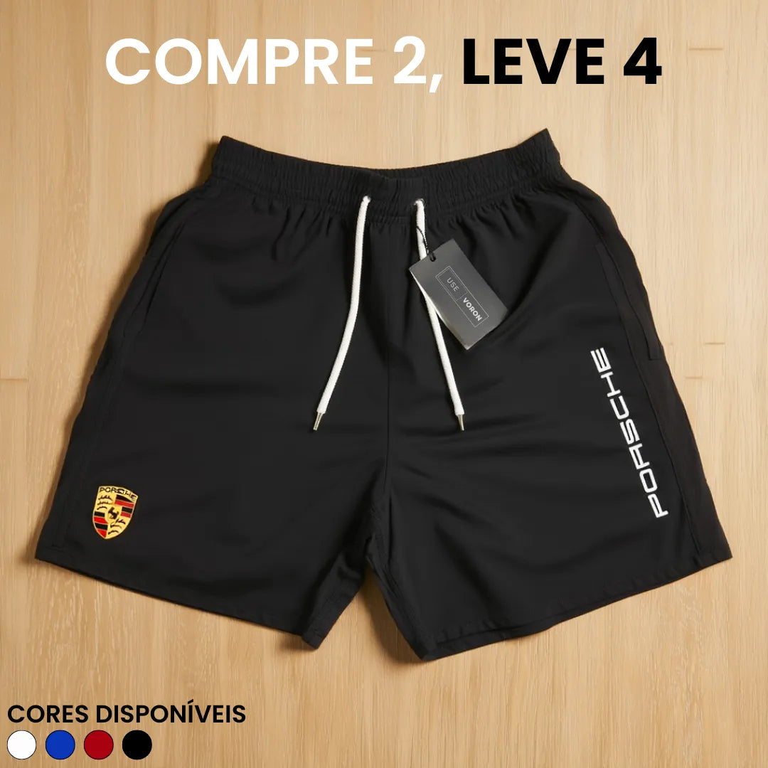 Kit 4 Shorts Porsche Premium Fit (COMPRE 2 LEVE 4)