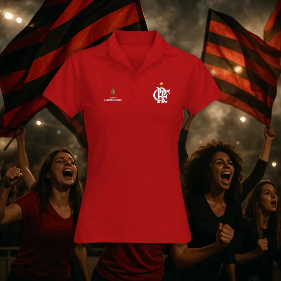 Camisa Polo Feminina - Flamengo Libertadores