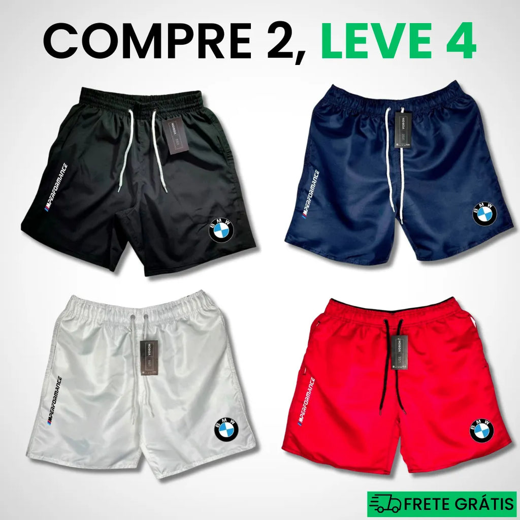 Kit 4 Shorts BMW Premium Fit (COMPRE 2 LEVE 4)