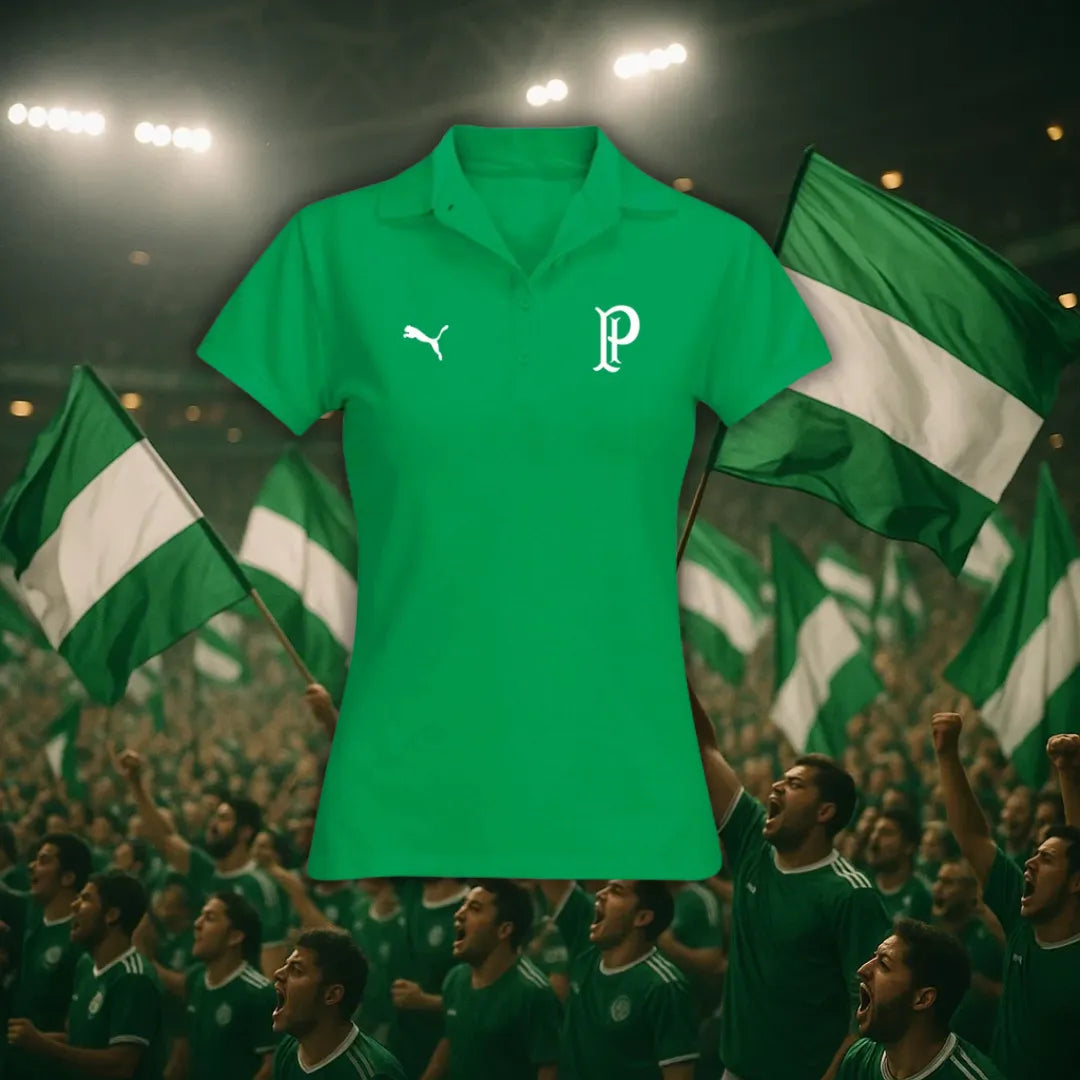 Camisa Polo Feminina - Palmeiras Retrô