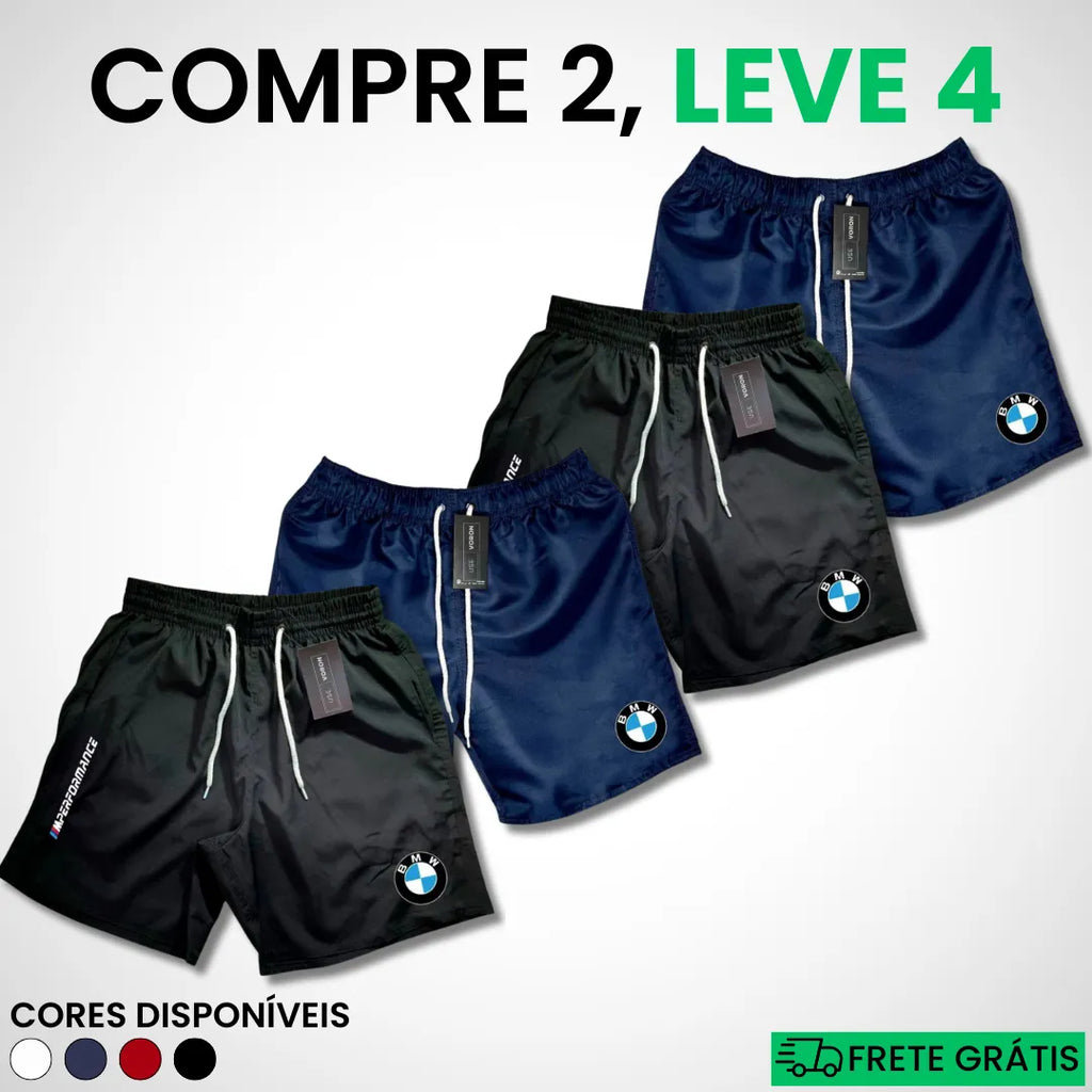 Kit 4 Shorts BMW Premium Fit (COMPRE 2 LEVE 4)