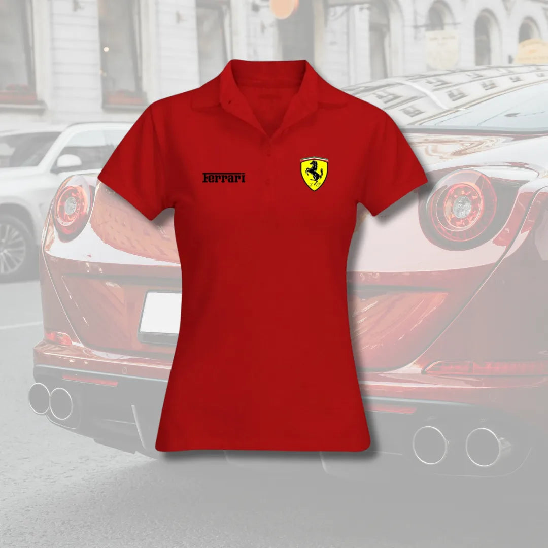Camisa Polo Feminina Ferrari