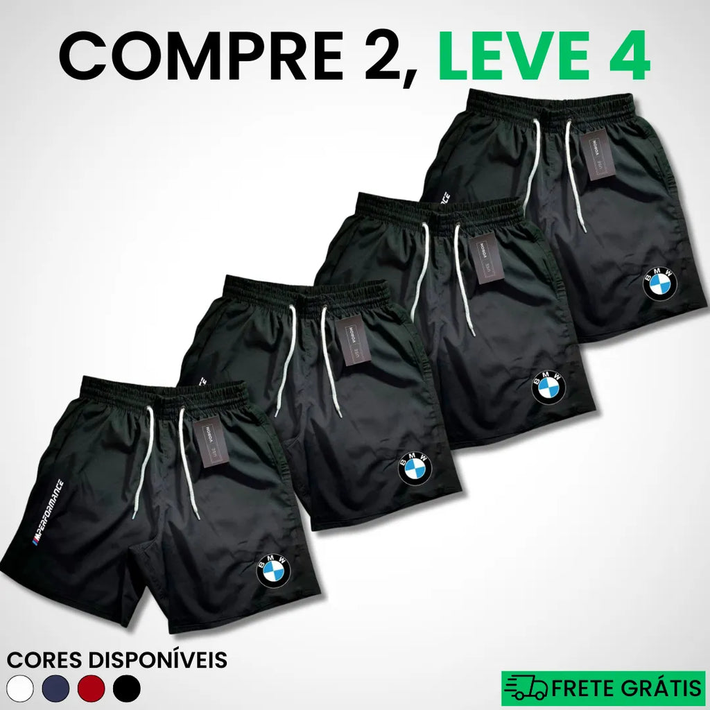 Kit 4 Shorts BMW Premium Fit (COMPRE 2 LEVE 4)