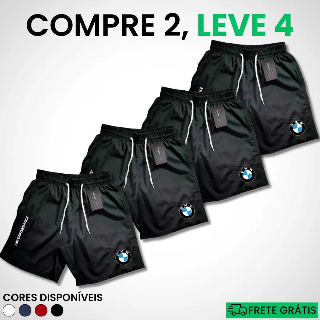 Kit 4 Shorts BMW Premium Fit (COMPRE 2 LEVE 4)