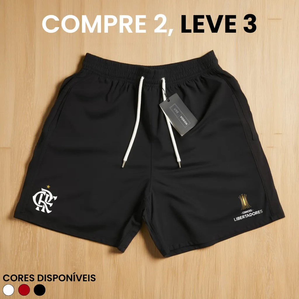 Kit 3 Shorts Flamengo Libertadores (COMPRE 2 LEVE 3)