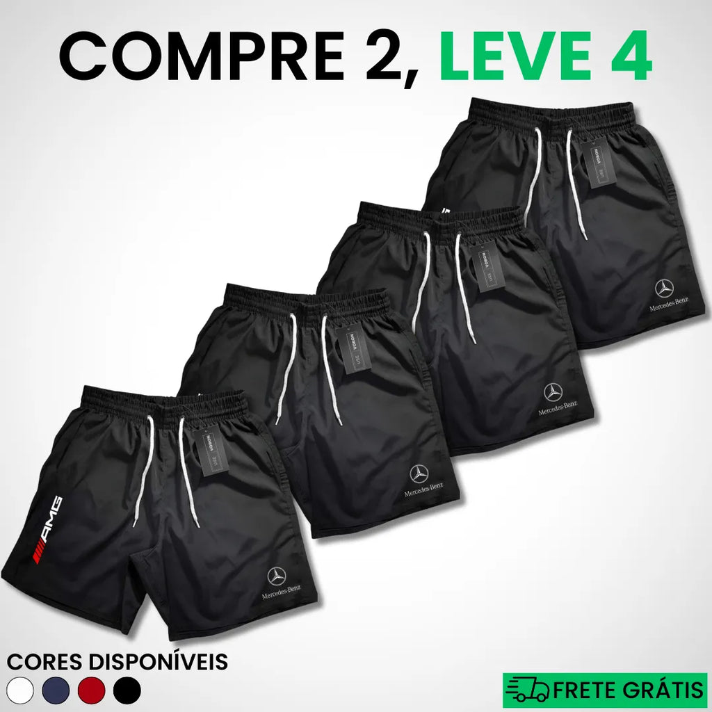 Kit 4 Shorts Mercedes Premium Fit (COMPRE 2 LEVE 4)