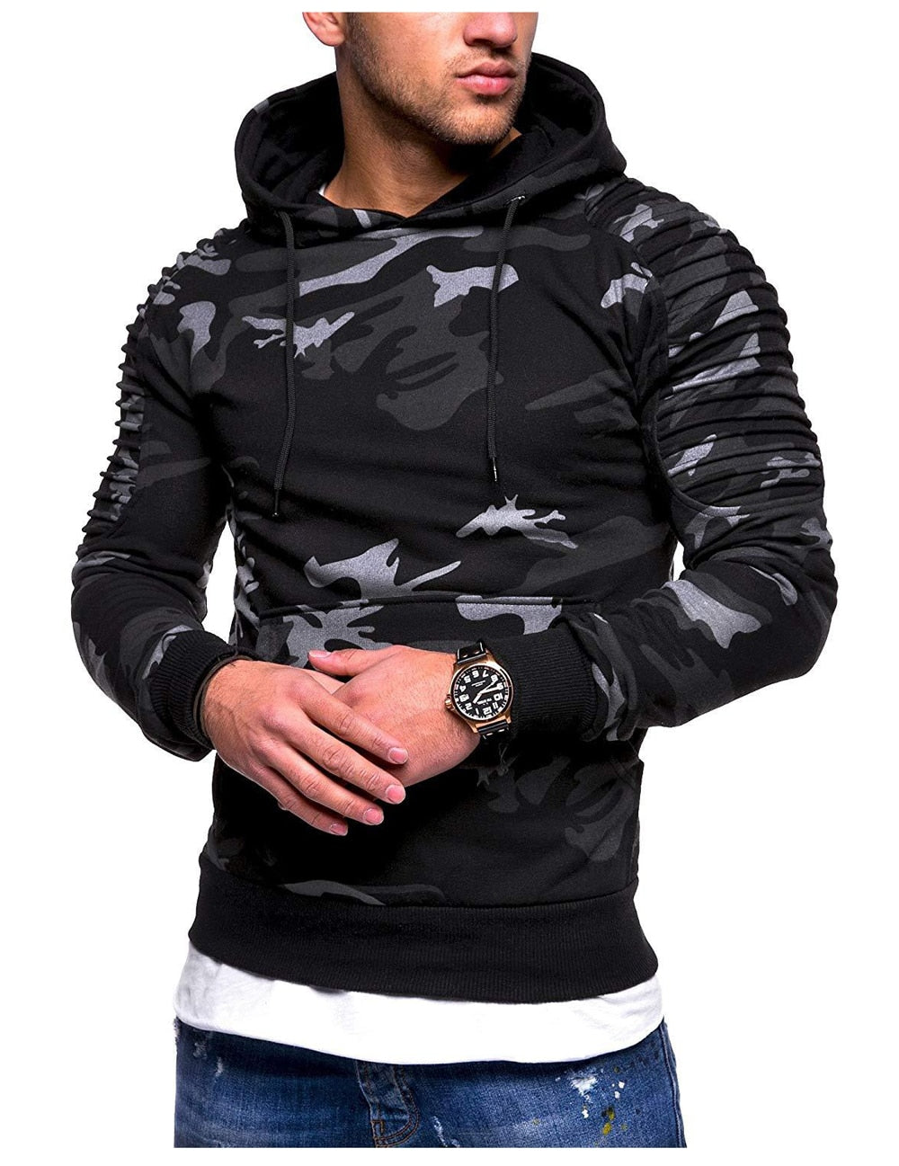 Blusa Moletom Casual Camuflada Hector