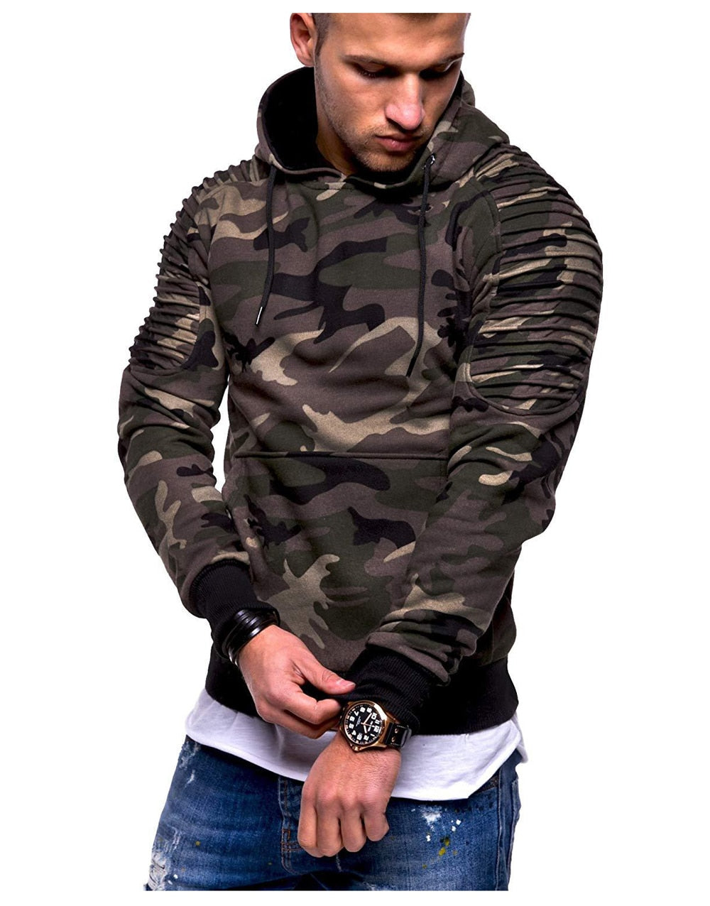 Blusa Moletom Casual Camuflada Hector