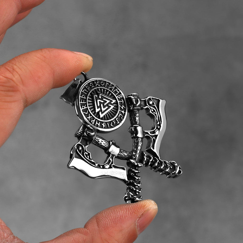 Colar Nórdico Viking Duplo Machado
