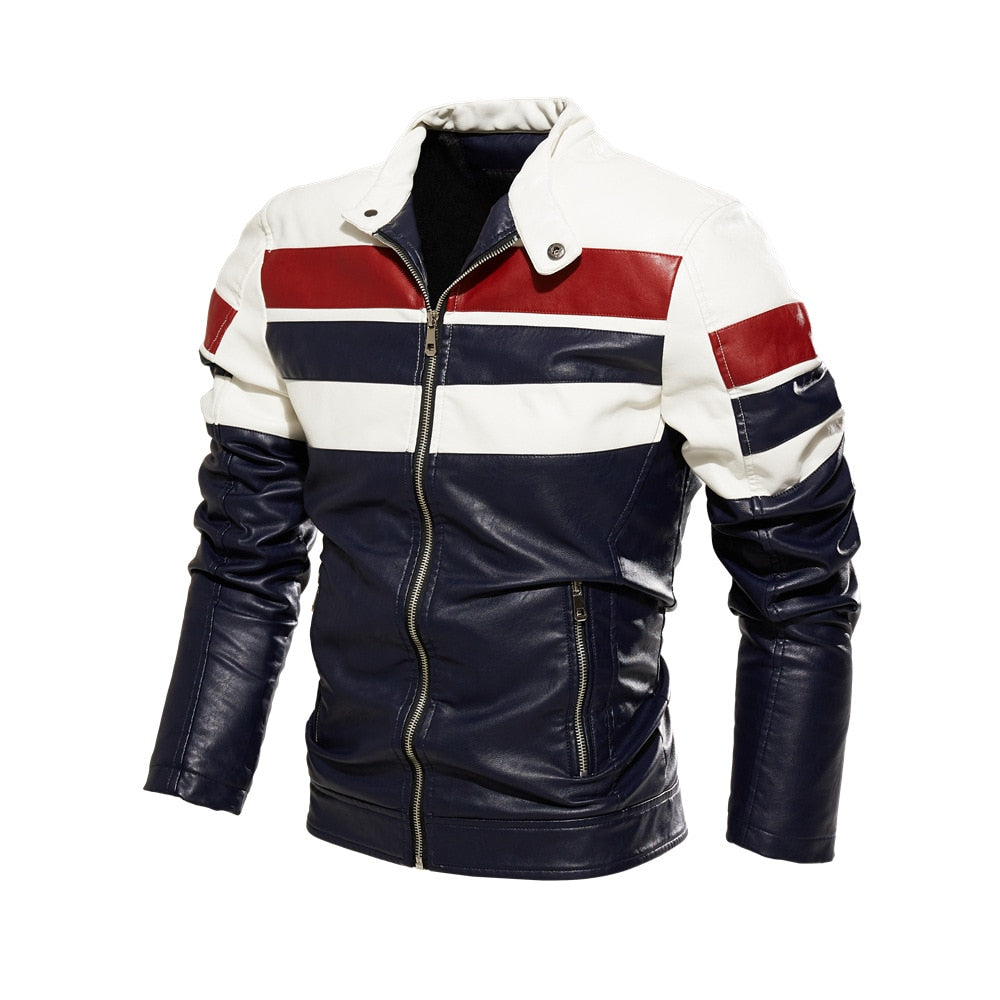 Jaqueta Masculina de Couro MotoRacer
