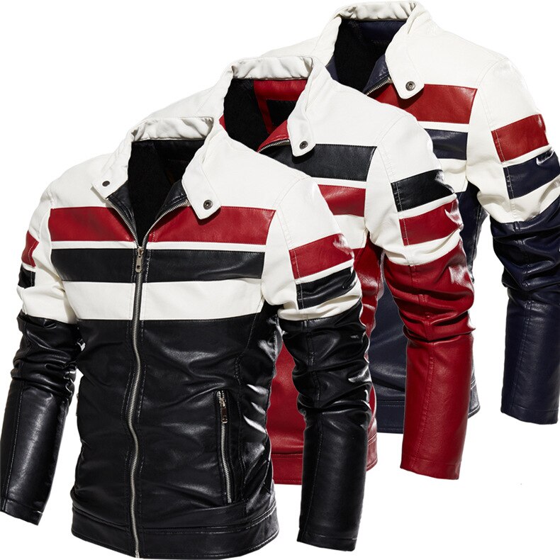 Jaqueta Masculina de Couro MotoRacer