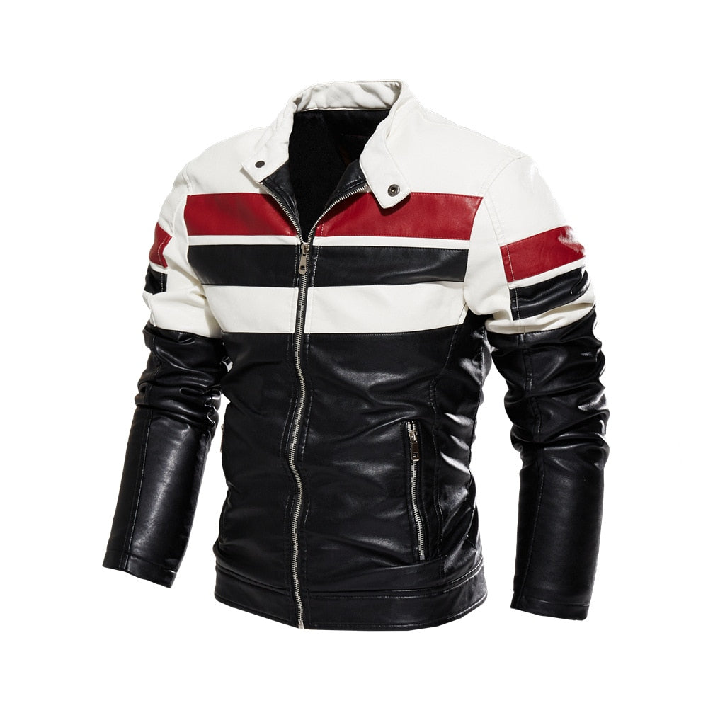 Jaqueta Masculina de Couro MotoRacer