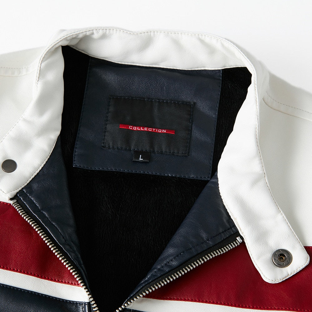 Jaqueta Masculina de Couro MotoRacer