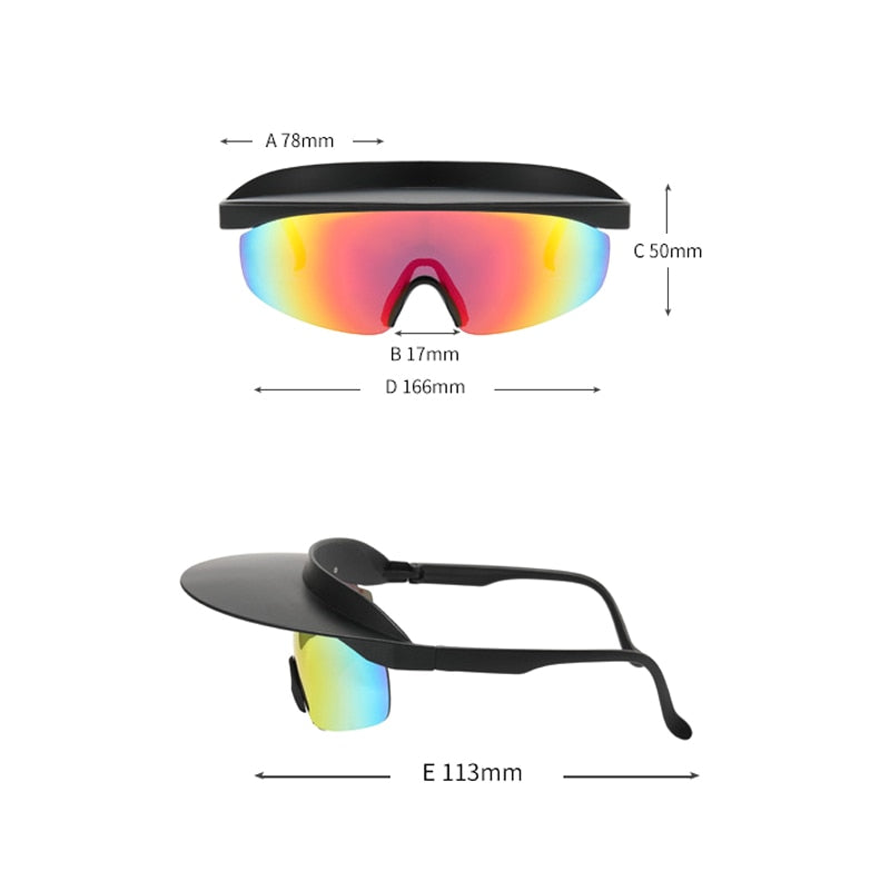 Óculos e Viseira Esportivo 2 em 1