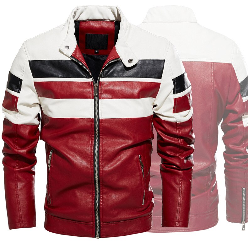 Jaqueta Masculina de Couro MotoRacer