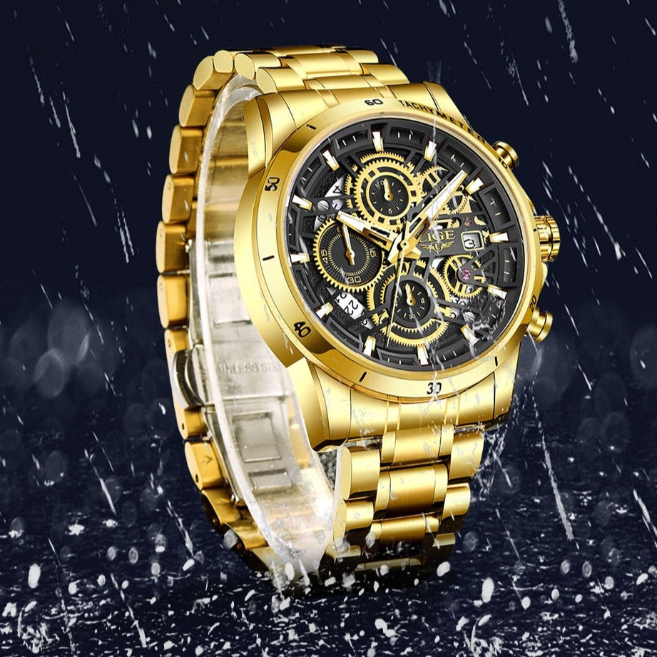 Relógio Masculino General Gold