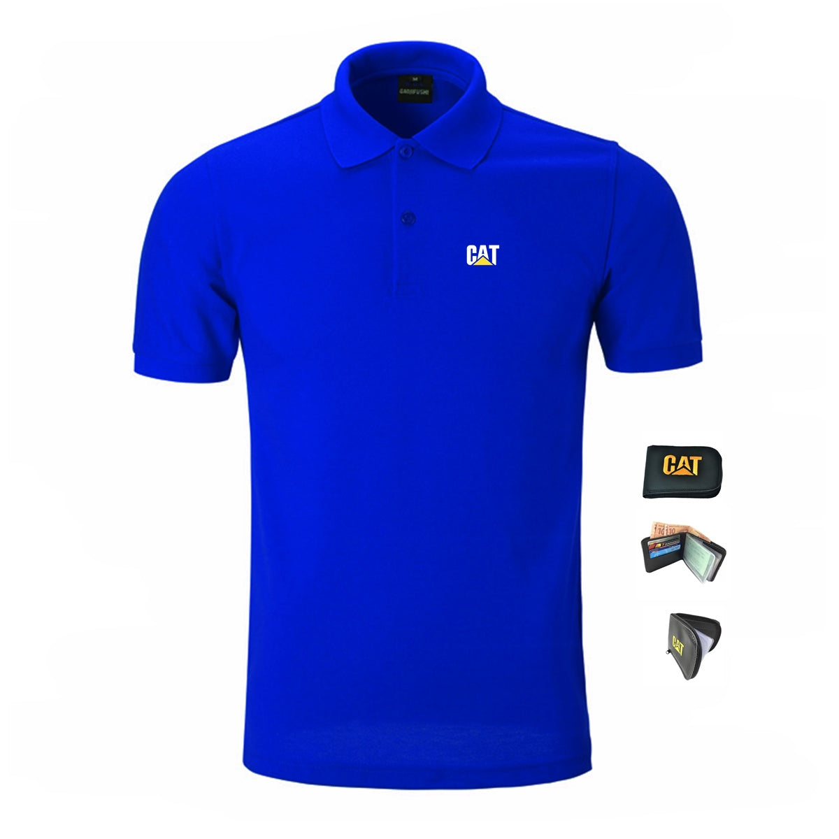 Camisa Polo CAT + Carteira de Brinde